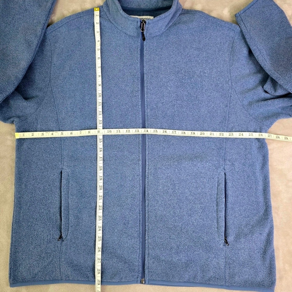 Amazon Essentials Mens Size XXL Polar Fleece Full Zip Jacket Light Powdered Blue - Picture 3 of 7